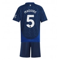 Manchester United Harry Maguire #5 Bortedraktsett Barn 2024-25 Kortermet (+ Korte bukser)